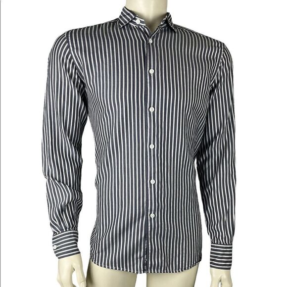 Ermenegildo Zegna L/S Striped Dress Shirt Like New Condition Size Large - Picture 1 of 8